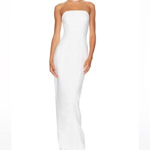 NWT HELSA Linen Strapless Maxi Dress